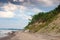 Baltic sea shore in Latvia. Sandy seashore landscape