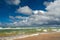 Baltic sea shore. Latvia, Ventspils. Summer day