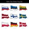 Baltic Sea States Waving Flag Set
