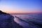 Baltic Sea sunset Scharbeutz Timmendorfer Strand beach sand pink purple shore