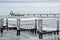 Baltic Sea at Zingst with pier and breakwaters