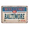 Baltimore rusty grungy sign background. Vector illustration EPS10