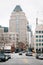 Baltimore Street and buildings in downtown Baltimore, Maryland