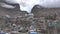 Baltit Fort in Karimabad, Hunza Valley, Gilgit Baltistan, northern Pakistan. Aerial Drone Shot at Spring time