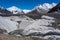Baltoro kangri mountain and glacier at Concordia camp, K2 trek,