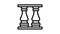 balusters decoration line icon animation