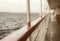 Balustrade of a cruise ship .Old Steamship