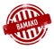 Bamako - Red grunge button, stamp
