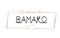 Bamako  Welcome to text Neon lettering typography. Word for logotype, badge, icon, postcard, logo, banner Vector Illustration