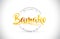 Bamako Welcome To Word Text with Handwritten Font and Golden Tex