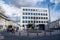 Bamberg, Germany - 13.4.2021. The new Bamberg Civic Council House at the Central Bus Station in front of cloudy skies