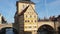 Bamberg, Germany - March 30, 2019: View of Bamberg a town in Upper Franconia, Germany, on the river Regnitz.