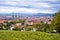 Bamberg. Town of Bamberg panoramic view from hill, Upper Franconia