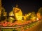 Bamberg town hall at night in wide angle