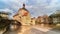 Bamberg. View of Old Town Hall of Bamberg with two bridges over the Regnitz river, Bavaria, Germany