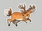 Bambi\\\'s Brigade: Cute and Happy Deer Sticker Pack featuring Big-eyed Cartoon Characters