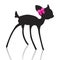 Bambi silhouette with pink bow ribbon