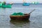 Bamboo basket boat vietnamese.