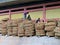 Bamboo baskets at the market in old town, Dhaka