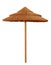 Bamboo beach umbrella isolated