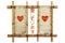 Bamboo Billboard with heart and love words