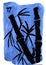 Bamboo on a Blue Background - Ink Painting