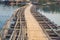 Bamboo bridge across the river