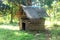 Bamboo building on the farm . Philippines. Palawan island.