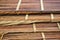 Bamboo bundles horizontal abstract background texture