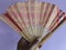 Bamboo fans from Asia for sale in markets and for design purposes