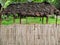 Bamboo fence and leaves roof