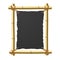 Bamboo frame with blank black paper