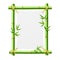 Bamboo frame with blank paper