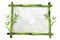 Bamboo frame with realistic paper background