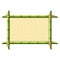 Bamboo frame with wicker pattern