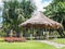 Bamboo gazebo with straw roof