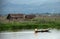 Bamboo houses on Inle lake, Myanmar