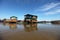 Bamboo houses on stilts at Inle Lake in Myanmar