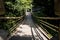 Bamboo pedestrian suspension bridge