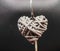 Bamboo pendant heart for decoration on christmas or any other momento