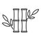 Bamboo plants icon, outline style
