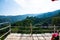 Bamboo platform with mountain view in Pha Hi village