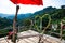 Bamboo platform with mountain view in Pha Hi village