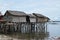 Bamboo poles support the stilt Bajau shanty houses built by indigenous people in the Philippines.