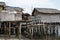 Bamboo poles support the stilt Bajau shanty houses built by indigenous people in the Philippines.