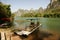 Bamboo raft with lijiang river