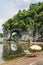 A Bamboo Raft on the Shore near Guilin`s Elephant Trunk Hill