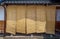 Bamboo screens, or sudare in Japanese, hanging in Japanese temple as protection against summer heat. Kanazawa, Ishikawa Prefecture