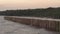 Bamboo stick lined up to protect the coastal erosion