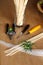 bamboo sticks in vase still life of florist and cook